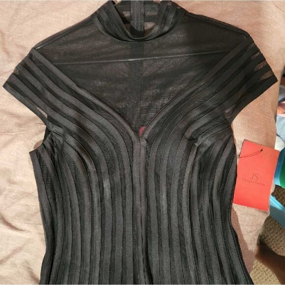 NWT JS Collection black long gown size 8 - Picture 7 of 7